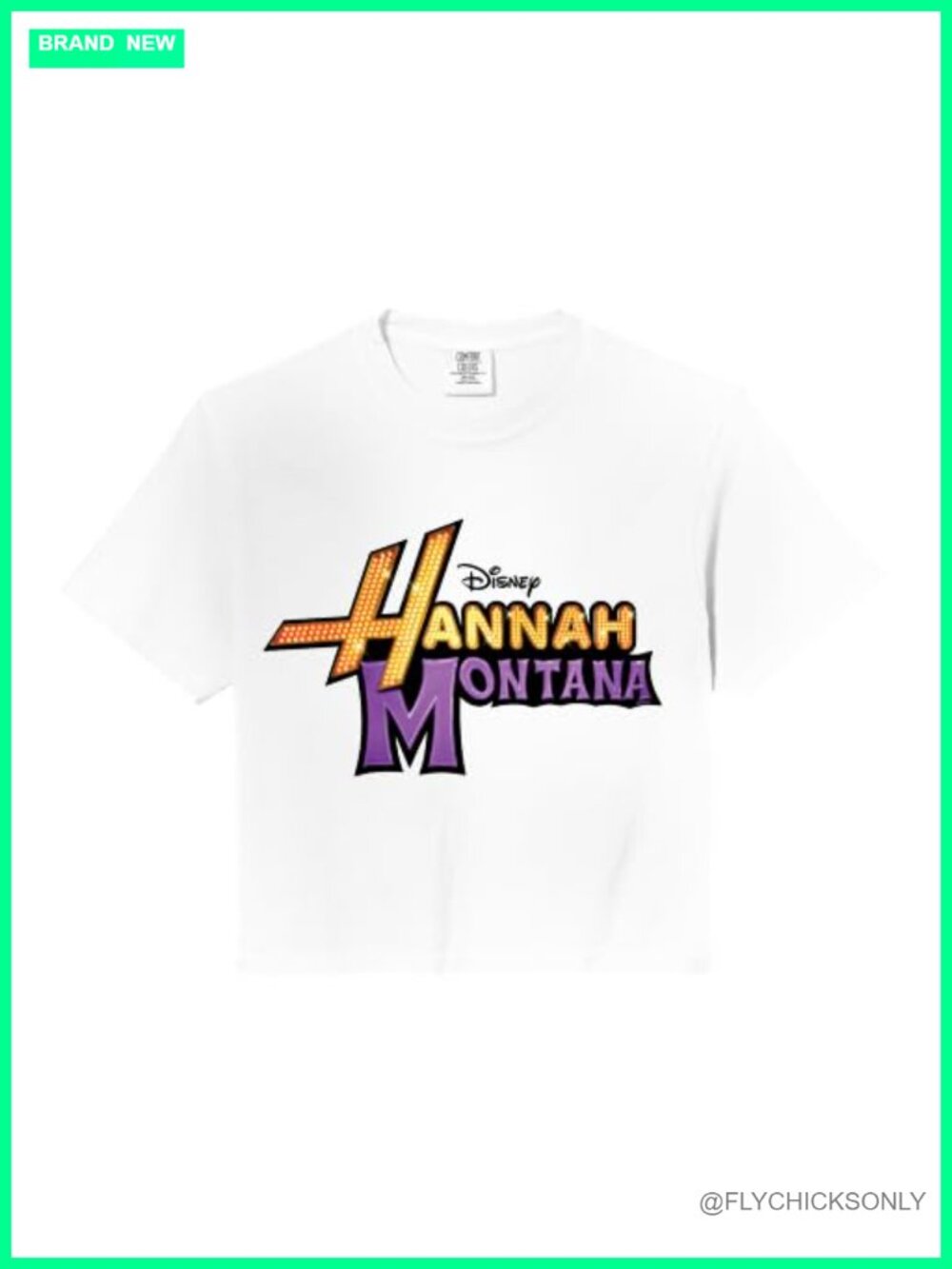 Disney Hannah Montana Comfort Colors Crop Top Boxy Fit Short Sleeve Tee